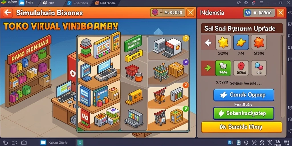 Screenshot menunjukkan tampilan antarmuka permainan yang modern.